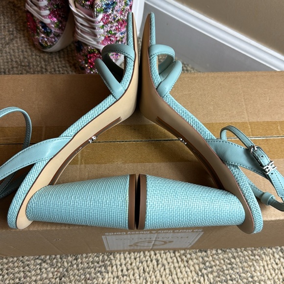 NWTIB • Sam Edelman • Womens Kia Block Heel Sandal • Tide Blue • Size 9 😍 - Picture 5 of 17